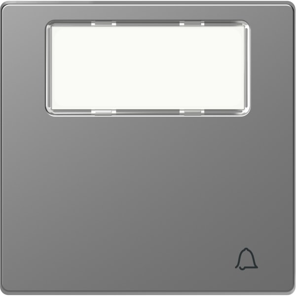 MERTEN - Wippe mit Schriftfeld und Kennzeichnung Klingel, Edelstahl, System Design