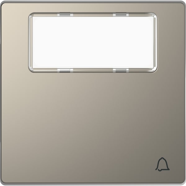 MERTEN - Wippe mit Schriftfeld und Kennzeichnung Klingel, Nickelmetallic, System Design
