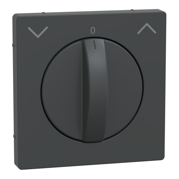 MERTEN - Zentralplatte für Rollladen-Tast-Rastschalter-Einsatz, Anthrazit, System Design