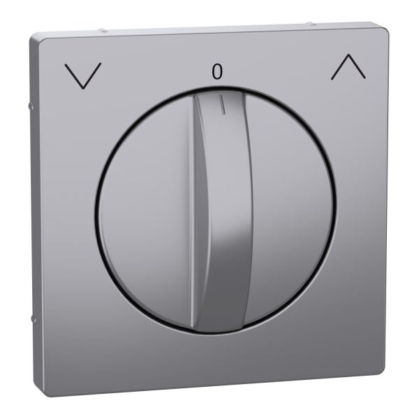 MERTEN - Zentralplatte für Rollladen-Tast-Rastschalter-Einsatz, Edelstahl, System Design