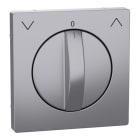MERTEN - Zentralplatte für Rollladen-Tast-Rastschalter-Einsatz, Edelstahl, System Design