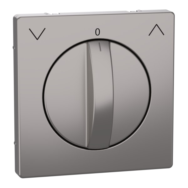 MERTEN - Zentralpl. f. Rollladen-Tast-Rastschalter-Eins., Nickelmetallic, System Design