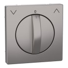 MERTEN - Zentralpl. f. Rollladen-Tast-Rastschalter-Eins., Nickelmetallic, System Design