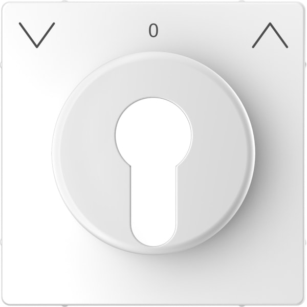 MERTEN - Zentralplatte für Rollladen-Tast-Rastschalter-Einsätze, Lotosweiß, System Design