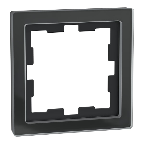 MERTEN - D-Life Glas Rahmen, 1fach, Onyxschwarz