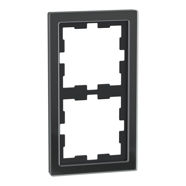 MERTEN - D-Life Glas Rahmen, 2fach, Onyxschwarz