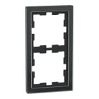 MERTEN - D-Life Glas Rahmen, 2fach, Onyxschwarz