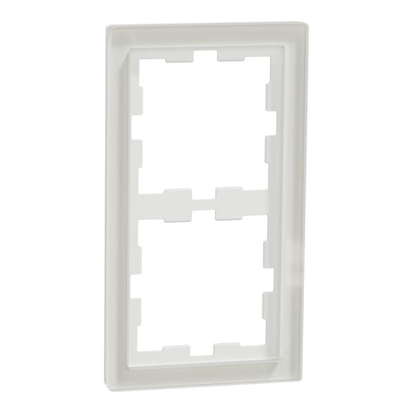 MERTEN - D-Life Glas Rahmen, 2fach, Kristallweiß