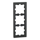 MERTEN - D-Life Glas Rahmen, 3fach, Onyxschwarz