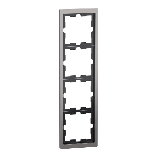 MERTEN - D-Life Metall Rahmen, 4fach, Nickelmetallic