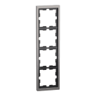 MERTEN - D-Life Metall Rahmen, 4fach, Nickelmetallic