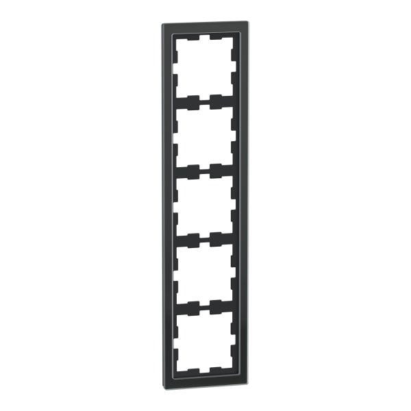 MERTEN - D-Life Glas Rahmen, 5fach, Onyxschwarz