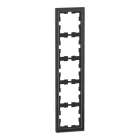 MERTEN - D-Life Glas Rahmen, 5fach, Onyxschwarz