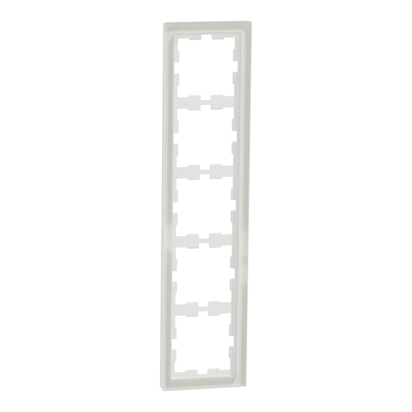 MERTEN - D-Life Glas Rahmen, 5fach, Kristallweiß