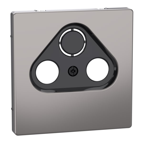 MERTEN - Zentralplatte für Antennensteckdosen, Nickelmetallic, System Design