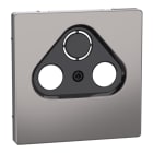 MERTEN - Zentralplatte für Antennensteckdosen, Nickelmetallic, System Design