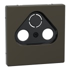 MERTEN - Zentralplatte für Antennensteckdosen, Moccametallic, System Design