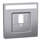 MERTEN - Zentralplatte mit rechteckigem Ausschnitt u. Schriftf., Edelstahl, System Design