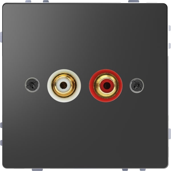 MERTEN - Steckdose für Audio Anschluss, Anthrazit, System Design