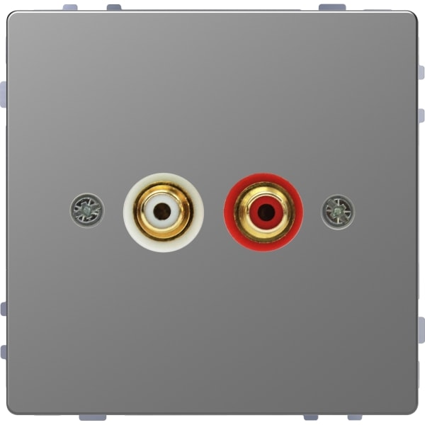 MERTEN - Steckdose für Audio Anschluss, Edelstahl, System Design