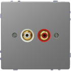 MERTEN - Steckdose für Audio Anschluss, Edelstahl, System Design