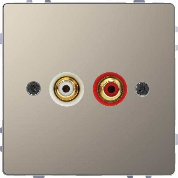 MERTEN - Steckdose für Audio Anschluss, Nickelmetallic, System Design