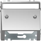 MERTEN - Schrägauslass mit Schriftfeld, Edelstahl, System Design