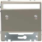 MERTEN - Schrägauslass mit Schriftfeld, Nickelmetallic, System Design
