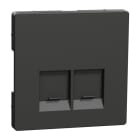 MERTEN - Zentralplatte für Actassi-Connector 2fach, Anthrazit, System Design