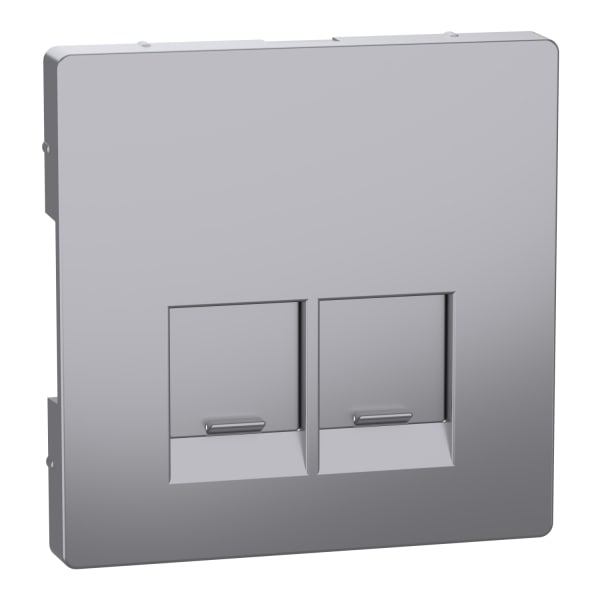 MERTEN - Zentralplatte für Actassi-Connector 2fach, Edelstahl, System Design