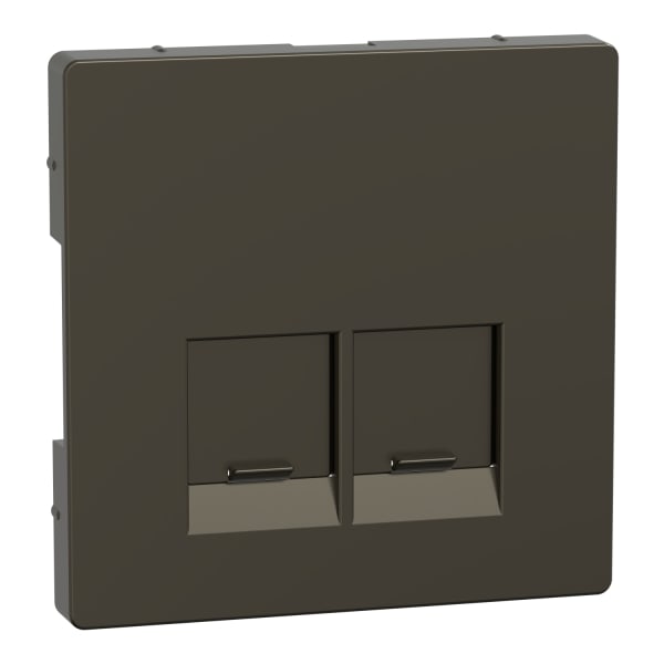 MERTEN - Zentralplatte für Actassi-Connector 2fach, Moccametallic, System Design