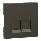 MERTEN - Zentralplatte für Actassi-Connector 2fach, Moccametallic, System Design