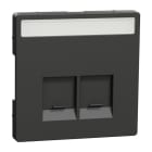 MERTEN - Zentralplatte für Actassi-Connector 2fach, Anthrazit, System Design