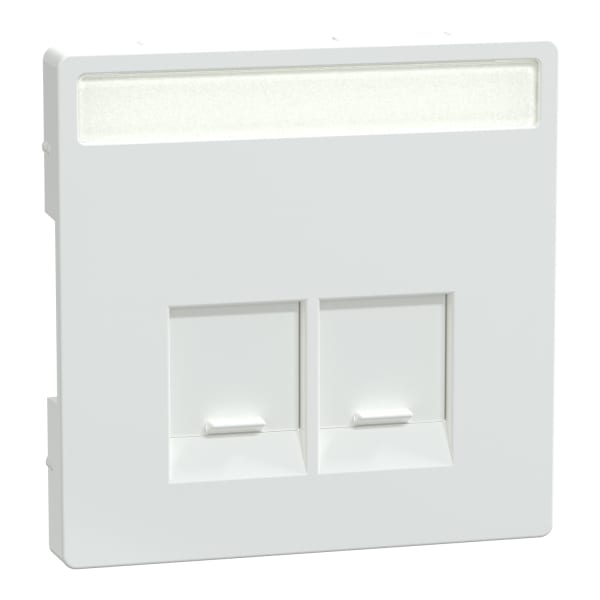 MERTEN - Zentralplatte für Actassi-Connector 2fach, Lotosweiß, System Design