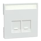 MERTEN - Zentralplatte für Actassi-Connector 2fach, Lotosweiß, System Design
