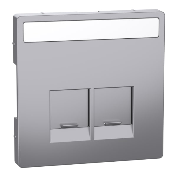 MERTEN - Zentralplatte für Actassi-Connector 2fach, Edelstahl, System Design