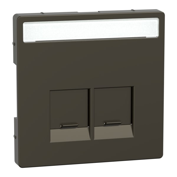 MERTEN - Zentralplatte für Actassi-Connector 2fach, Moccametallic, System Design