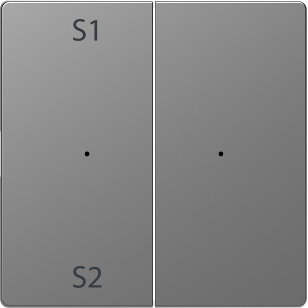 MERTEN - Wippen für Taster-Modul 2fach (Szene1/2, blank), Edelstahl, System Design