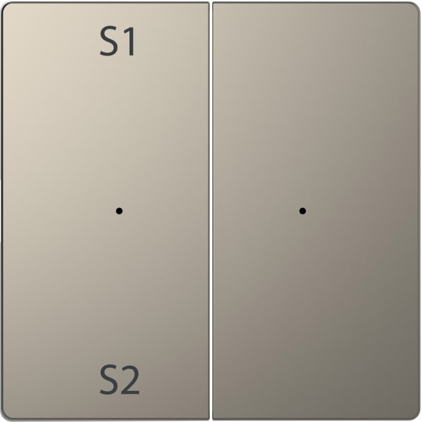 MERTEN - Wippen für Taster-Modul 2fach (Szene1/2, blank), Nickelmetallic, System Design