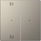 MERTEN - Wippen für Taster-Modul 2fach (Szene1/2, blank), Nickelmetallic, System Design