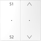 MERTEN - Wippen für Taster-Modul 2fach (Szene1/2, Auf/Ab), Lotosweiß, System Design