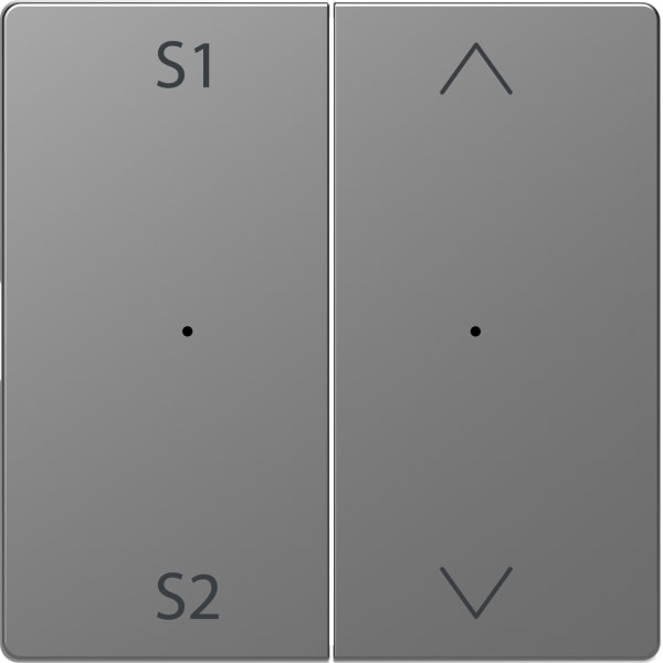 MERTEN - Wippen für Taster-Modul 2fach (Szene1/2, Auf/Ab), Edelstahl, System Design