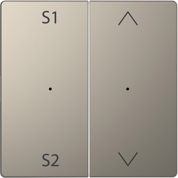 MERTEN - Wippen für Taster-Modul 2fach (Szene1/2, Auf/Ab), Nickelmetallic, System Design