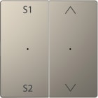 MERTEN - Wippen für Taster-Modul 2fach (Szene1/2, Auf/Ab), Nickelmetallic, System Design