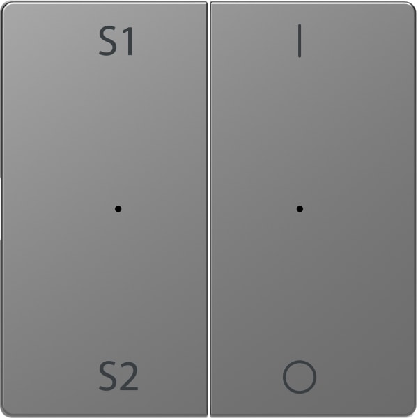 MERTEN - Wippen für Taster-Modul 2fach (Szene1/2, 1/0), Edelstahl, System Design