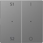 MERTEN - Wippen für Taster-Modul 2fach (Szene1/2, 1/0), Edelstahl, System Design