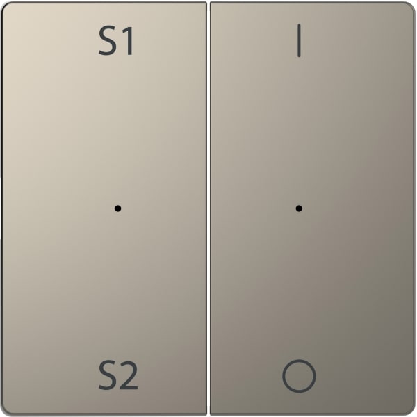 MERTEN - Wippen für Taster-Modul 2fach (Szene1/2, 1/0), Nickelmetallic, System Design