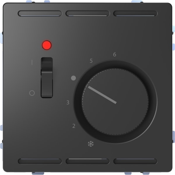 MERTEN - Raumtemperaturregler 230V m. Schalter u. Zentralpl., Anthrazit, System Design