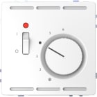 MERTEN - Raumtemperaturregler 24 V mit Schalter und Zentralplatte, Lotosweiß