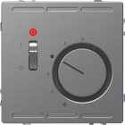 MERTEN - Raumtemperaturregler 230V m. Schalter u. Zentralpl., Edelstahl, System Design